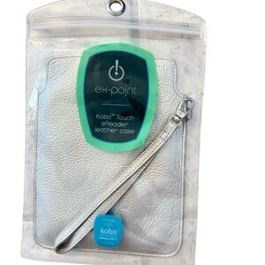 Silver Leather eReader Case for Kobo Touch